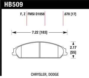 Chrysler 300 Brake Pads - Front - Hawk Performance - Performance Ceramic - 2005